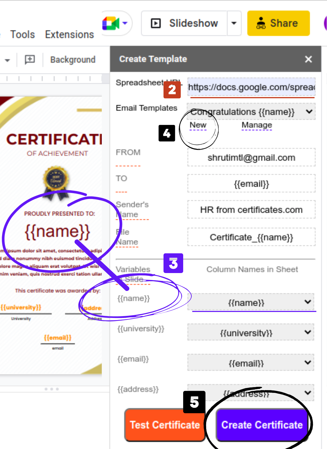 Send Bulk Personalized Certificates